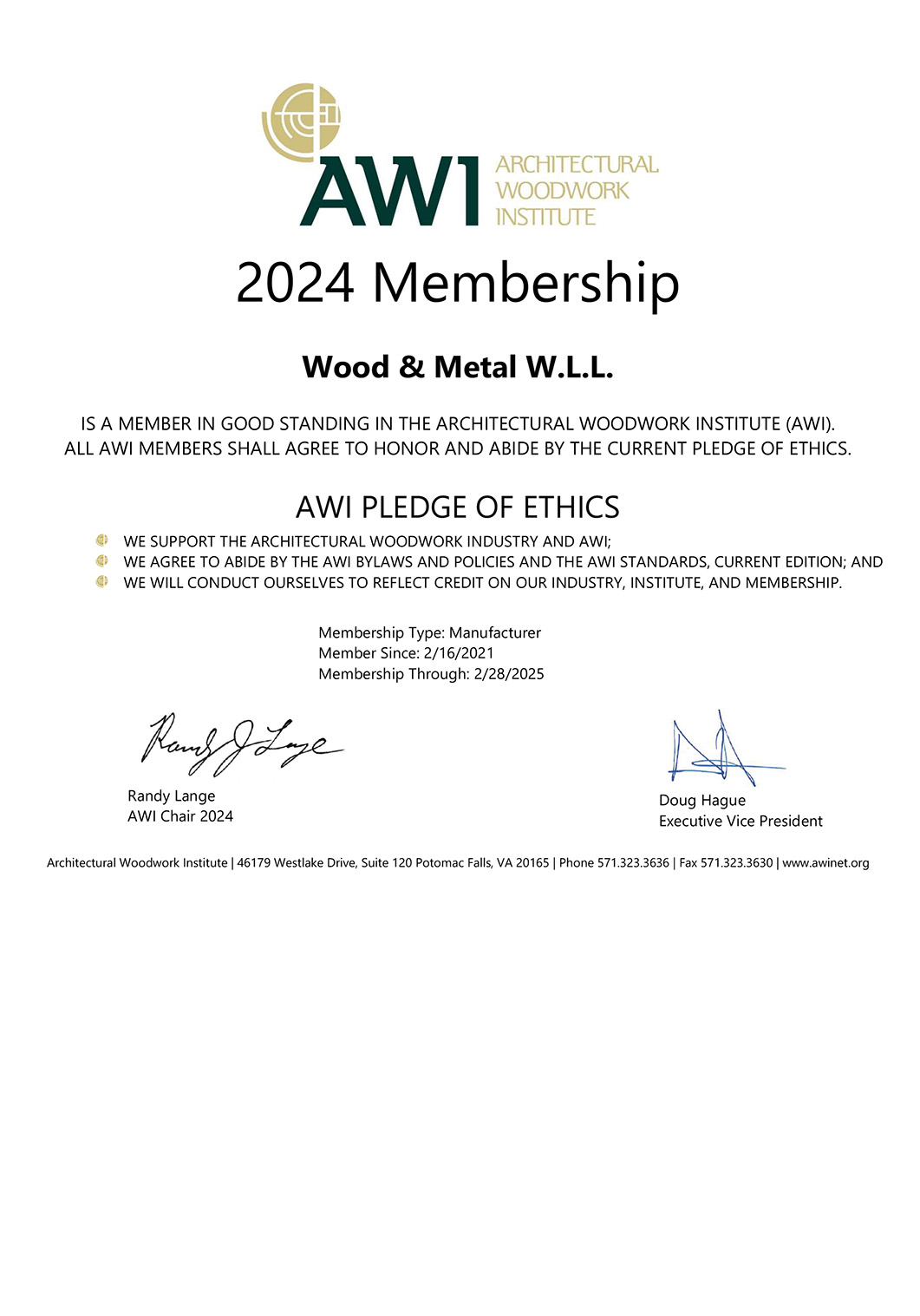 AWI-WOOD AND METAL