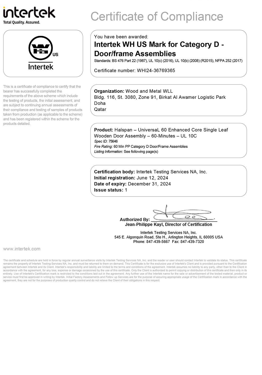 INTERTEK-1-WOOD AND METAL